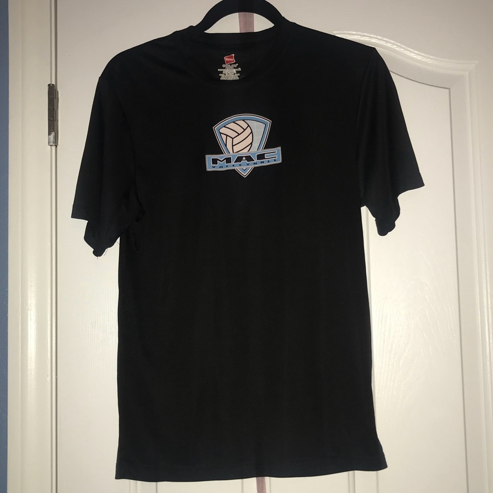 Black Exercise Volleyball Tee
